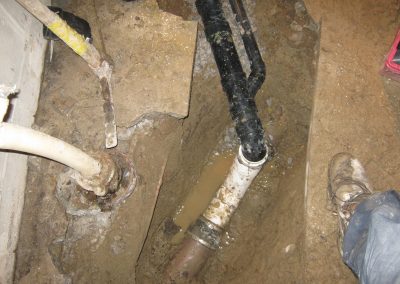 Underground plumbing rough in